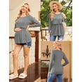 thumbnail image 5 of EKOUAER Women's Nursing Tops Long Sleeve Nursing Shirts Double Layer Maternity Clothes 3 Packs Breastfeeding Shirts, 5 of 6