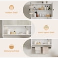 thumbnail image 3 of QinaQin Bathroom Wall Cabinet with Open Partition and Towel Bar for Bathroom, Kitchen or Living Room, 3 of 8
