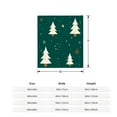 thumbnail image 5 of Festive Flannel Blanket - Cozy Soft Warm Throw with Christmas Tree Design Red Dots on Dark Green Perfect for Sofa Travel Bed, 5 of 7