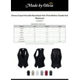 thumbnail image 2 of Made by Olivia Women's Dressy Casual Versatile Racerback Vest Three Button Tuxedo Suit Waistcoat, 2 of 4