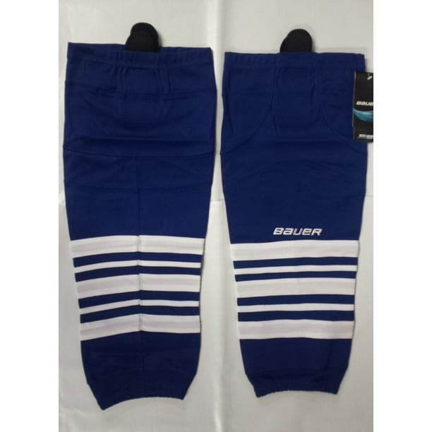 Bauer Hockey Bauer 800 Series Senior Ice Hockey Sock Blue with White Stripes L XL Walmart