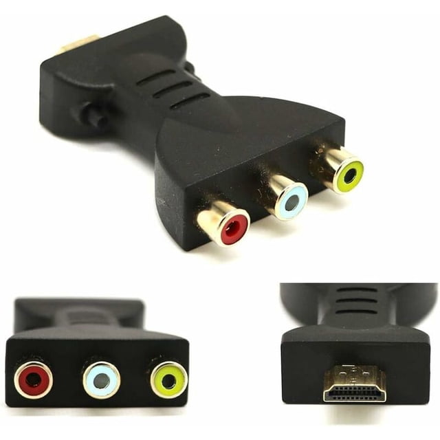 HDMI macho a 3 RCA hembra convertidor de adaptador de audio y video AV compuesto para TV