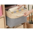 thumbnail image 4 of PEACNNG Double Linen Storage Basket: Versatile Organizer for Dirty Clothes, Cosmetics, and More, Tidy Up with Style and Convenience (Medium - 36X27X17 CM), 4 of 5