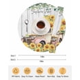 thumbnail image 6 of 13 Inch Round Placemats Set of 6, Sunflowers Trucks Non Slip Heat Insulation PP Table Mats, Spring Farmhouse Eucalyptus Gray Wooden Washable Place Mats for Kitchen Dining Party Table Decor, 6 of 7