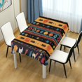 thumbnail image 4 of Yayeee Tablecloths 60" x 60" Rectangle Wrinkle Resistant Party Table Cover, Orange Geometric, 4 of 8