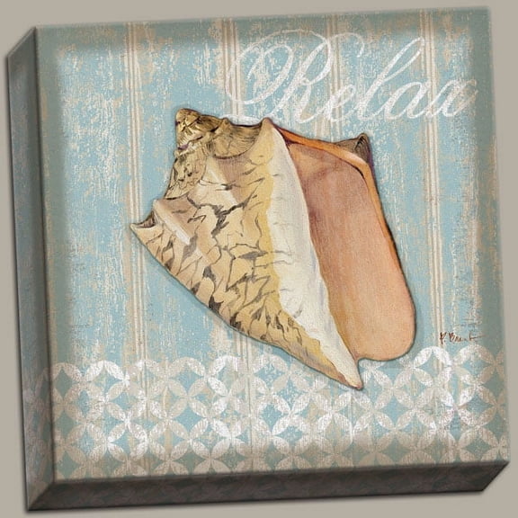 Canvas Spa Shells II Room Ad MotIVation Retro Inspirational Inspiration Beach Popular Modern 12x12