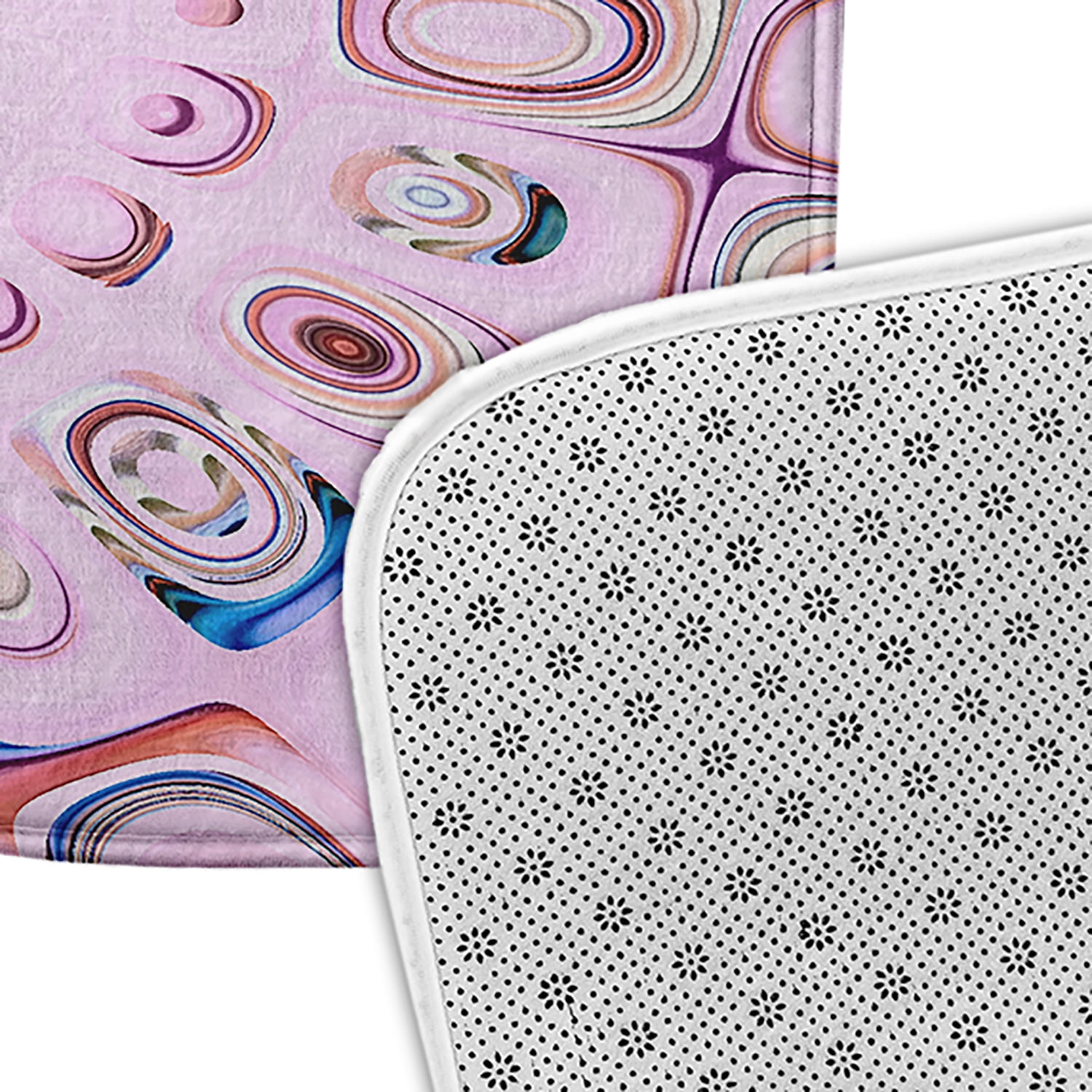 Simply Daisy Blush Burst Pet Feeding Mat for Dogs and Cats