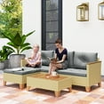 thumbnail image 2 of Outsunny 3 Piece Patio Furniture Set, L-Shaped Outdoor Sofa, Light Grey, 2 of 10