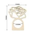 thumbnail image 3 of Efavormart 10 Pack | 4" Natural Wood Laser Cut Rose Design Boho Napkin Rings, Rustic Farmhouse Napkin Holders, 3 of 11