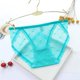 thumbnail image 3 of Gibobby Ropa interior bikini elástica para mujer Bragas transparentes sin costuras con ribete encaje para mujer Calzoncillos sexy algodón（Verde， XL), 3 of 5