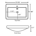 thumbnail image 4 of American Imaginations 23.82-in. W 1 Hole Ceramic Top Set In White Color - Overflow Drain Incl. AI-30749, 4 of 9
