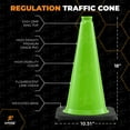 thumbnail image 2 of 18” Lime Green Traffic Cone - 24 Pack - Premium PVC Safety Cone for Parking, Caution, Construction, Road Crews, Emergency Vehicle - Xpose Safety, 2 of 7