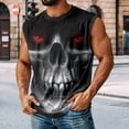 thumbnail image 4 of adaychics Skull Tank Top Men Crew Neck Skull Casual Sleeveless Shirts Horror Graphic Tank Tops for Gym Sports Workout, 4 of 7