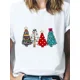 thumbnail image 5 of Ropa con estampado de Feliz Navidad de Año Nuevo para mujer, camisetas de estilo informal con estampado de ciervo de Navidad lindo, moda, 5 of 5