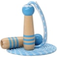 thumbnail image 1 of Jump Rope Kids, 7ft Adjustable Cotton Skipping Rope With Wooden Handle For Boys And Girls Fitness Outdoor Exercise, 1 of 4