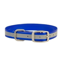 Dublin Dog 11-Inch to 14-Inch KOA Reflective Waterproof Dog Collar, Small, Blue