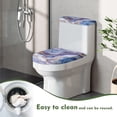 thumbnail image 5 of HELLHERO Marble Texture Toilet Seat Cover Replacement 2 Pcs Set Elastic Fabric Easy Care for Family, 5 of 8
