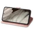 thumbnail image 5 of for Google Pixel 8 Wallet Case, [Flower Embossed] Premium PU Leather Flip Protective Case Cover with Card Holder and Stand with Wrist Strap for Google Pixel 8, Rosegold, 5 of 7