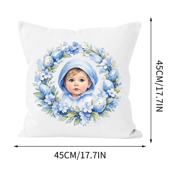 CaiYueKe Easter Throw Pillow Cushion Cover Decorative Holiday Home Decor Soft Plush Accent Pillow for Kids Room Sofa Bed Living Nursery Decorations Gift Ideas Basket Stuffer Spring Seasonal Decor