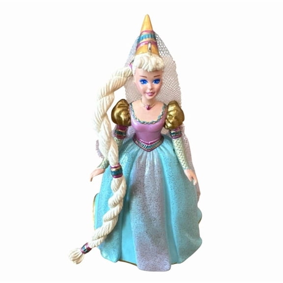 1997 Barbie as Rapunzel Doll (Barbie As) Hallmark Keepsake Christmas Tree Ornaments QEO8635