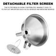 thumbnail image 4 of JingChun Stainless Steel Kitchen Funnel, Food Grade Metal Funnel with Strainer for Filling Bottles, Transferring Liquid, Oil, Juice, Milk, 4 of 9