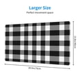 thumbnail image 3 of Balery White And Black Plaid Mouse Pad ,15.8x29.5 In Large Gaming Mouse Pad Desk Mat Long Non-Slip Rubber Stitched Edges,Waterproof Mousepad Desk Mat For Gamer Office Home, 3 of 9