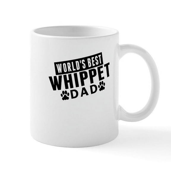 CafePress - Worlds Best Whippet Dad Mugs - 11 oz Ceramic Mug - Novelty Coffee Tea Cup