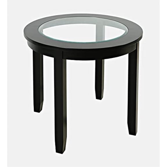 Jofran Urban Icon Contemporary 42" Round Counter Height Glass Inlay Dining Table