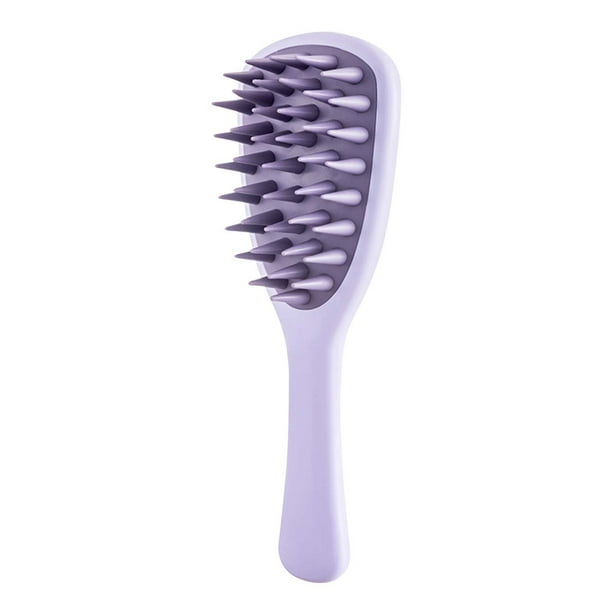 pstuiky Cepillo para el cabello con hojas de ginkgo, peine de mango dentado grueso, herramienta de lavado de cabello de mango largo