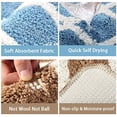 thumbnail image 3 of 31.5 x 19.7 inch Soft Non-slip Chenille Plush Bath Mat with Super Absorbent and Machine Washable - Gray, 3 of 5