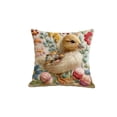 thumbnail image 3 of Easter Pillow Covers 18x18 Inch Spring Decorative Throw Pillow Cases for Couch Sofa Bed Easter Decorations for Home Living Room Home Easter Decor Bunny Egg Cushion Cover Easter Gifts 1Pcs C, 3 of 7