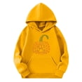 thumbnail image 4 of HomeDM Boys Girls Hooded Sweatshirts - Casual Long Sleeve Graphic Pullover Tops, Fall Winter Warm Athletic Sweatshirts with Pocket for Unisex Kids - Yellow/9-10 Years, 4 of 4
