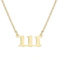 thumbnail image 3 of WREESH Couple Fashion Classic Gold Number Necklace Accessories Clavicle Pendant Necklace, 3 of 3