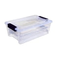 thumbnail image 2 of Caja Organizadora Joy Multiusos Translucida Tapa con Broches 7 Litros  Negro, 2 of 3