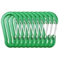 thumbnail image 1 of yeacher 10-Pack Green Aluminum Alloy S-Type Spring Clips, 50x26mm, 5.4g, Multi-Color Options Available, 1 of 5