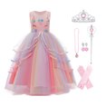 thumbnail image 1 of eKids Robe de Princesse pour Fille Longue en Tulle Robe de Demoiselle d'Honneur Costume Unicorn, 1 of 7