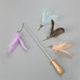 thumbnail image 3 of TIMIFIS Cat Toys Pet Cat Interaction Funny Feather Cat Rods Stick Decompression Long Bell Toy Cat Wand ummer, 3 of 5