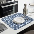thumbnail image 3 of Microfibre Drying Mat for Kitchen Pioneer Dish Drying Drainer Mat Absorbent Colorful Floral Drying Mat Washing Up for Glass, Plate & Cup 16inch X 18inch, 3 of 7