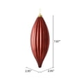 thumbnail image 2 of Vickerman 8" Burgundy Shiny Line Finial Ornament, Pack of 4, 2 of 3