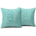 thumbnail image 2 of Aqua Leopard Print Pillow Covers 16x16 Inch Set of 2 Cheetah Animal Spots Decorative Throw Pillows for Couch Farmhouse Square Pillow Cases Home Decor for Living Room Sofa Bed Porch Outdoor, 2 of 6