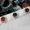 thumbnail image 4 of Homewish Orange Rose Floral Curtains Pack of 2 (42x84 Each) for Lover, Romantic Gothic Skull Curtains Blackout, Couple Anniversary Bedroom Curtains, Living Room Curtains Decor, 4 of 6