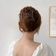 thumbnail image 3 of Glass Bead Comb Elastic Double Insert Clips Insert Head Hair Fashion Comb Creative Change Lazy, 3 of 8