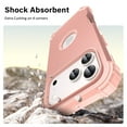 thumbnail image 3 of for iPhone 17 Pro Back Case, Phone Case Heavy Duty 2 in 1 Rugged Shockproof Protection Hybrid Hard PC Bumper Drop Protective Silicone for Girls Women Boys Men for iPhone 17 Pro, Rosegold, 3 of 7
