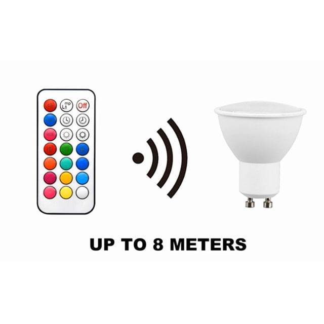 Rgbw Gu10 Bombilla Led Bombilla Led Rgbw Bombilla Led RGBW GU10 LED Que Cambia De Color Foco 2 Modo De Iluminación 3W Bombilla LED RGB Con Función De Temporizador De Memoria De Anggrek Otros