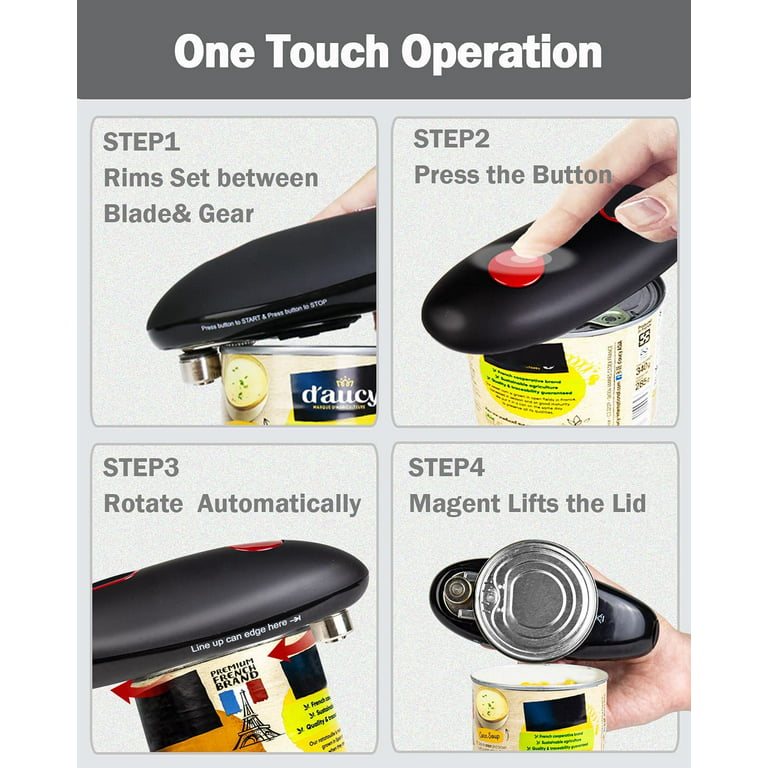 Handy Can-Opener Automatic Handheld Battery-Operated Portable Can