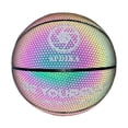 thumbnail image 3 of Luminous Basketball Official Size 7 Standard Ball Holographic Glowing Basket Ball for Training, Night Game, Indoor Outdoor, Children Adults Tire, 3 of 6
