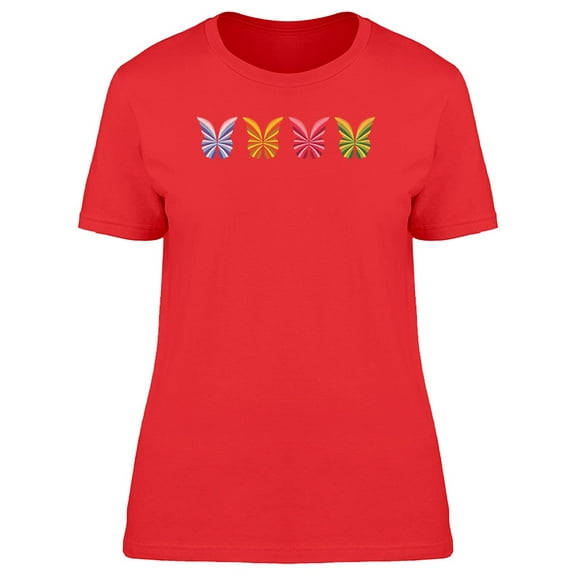 4 Colored Butterflies Tee Women's -Image by Shutterstock