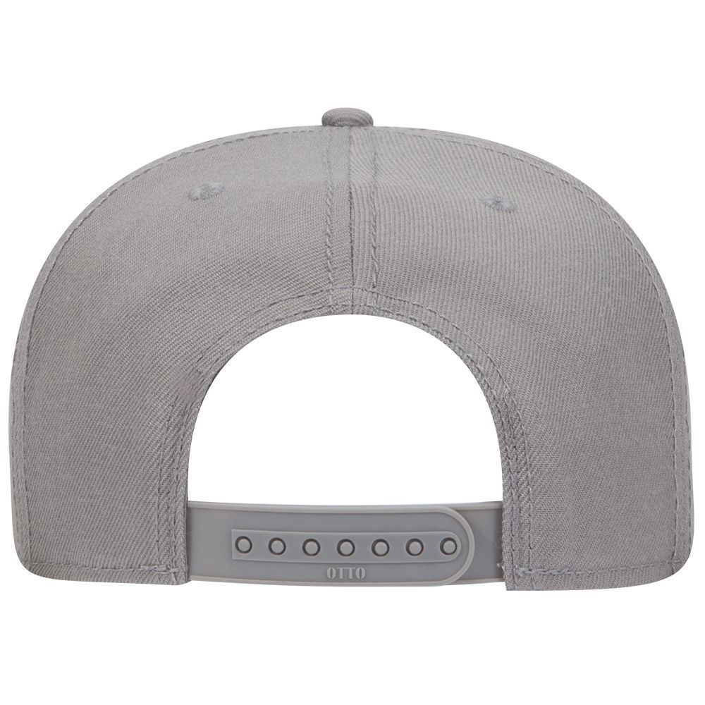 OTTO Pro-Style Snapback Cap - 100% Cotton Twill, Structured 6-Panel, Adjustable Fit (Navy/Gray)