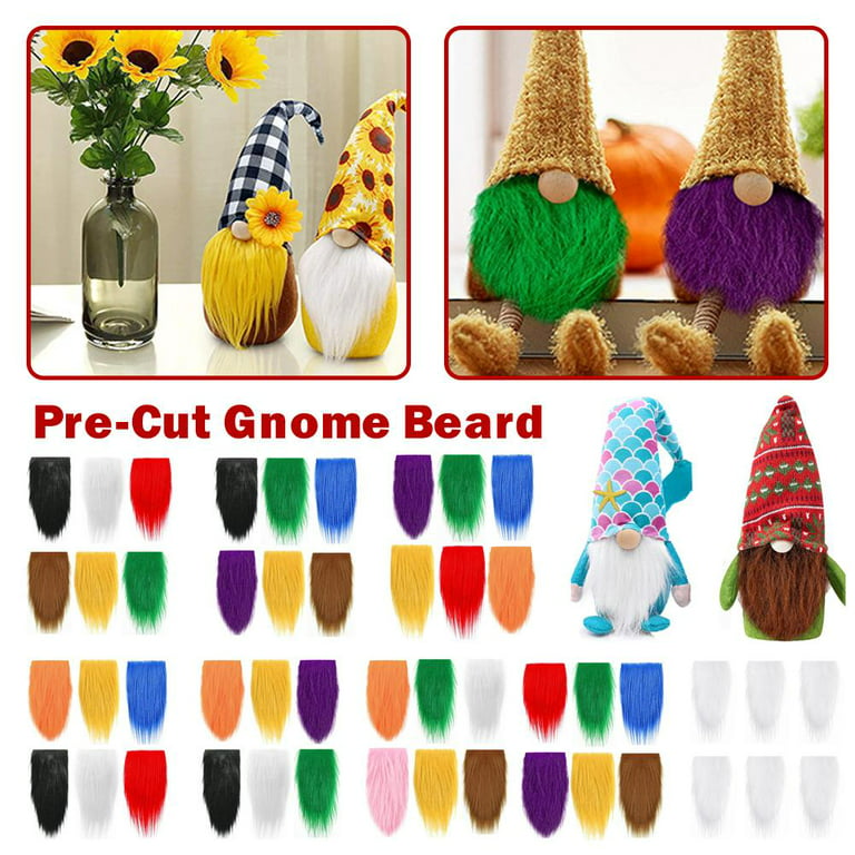 wouwaft Gnome Beards For Crafting, 6 Colors Pre-Cut Gnome Beard