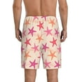 thumbnail image 3 of Kdxio Starfish Print Mens Sleep Shorts Bottoms Soft Comfy Pajama Wear Pants with Drawstring Pockets, 3 of 7